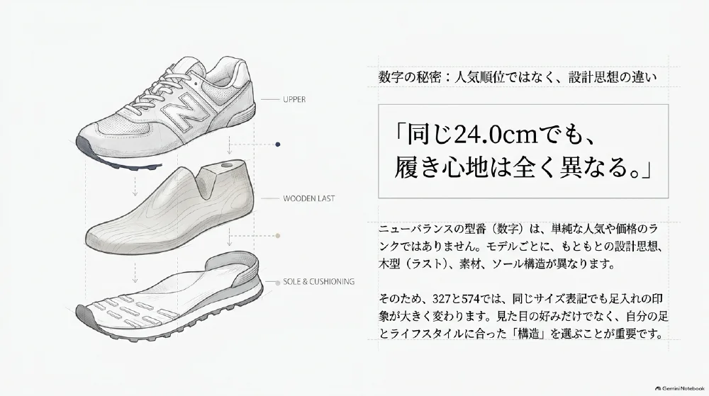 型番が同じサイズでも履き心地が変わる理由