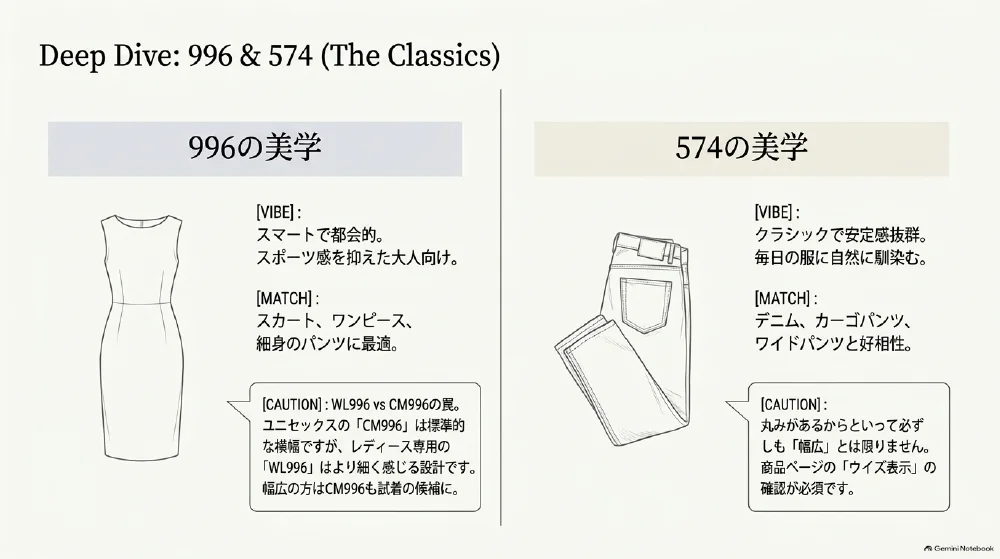 996と574の特徴を比較