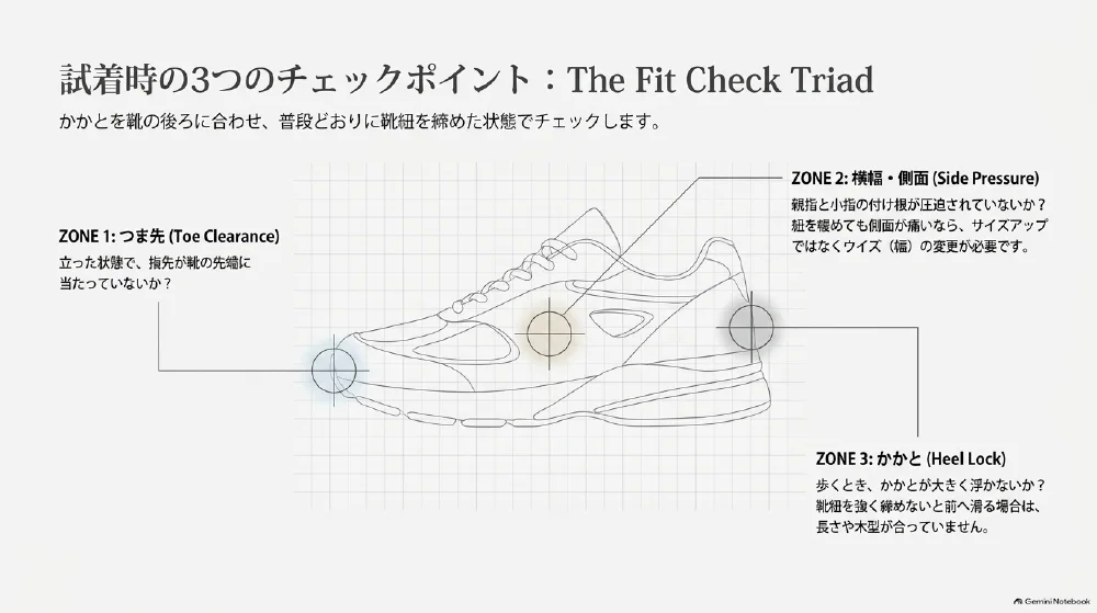 試着時のフィットチェックポイント